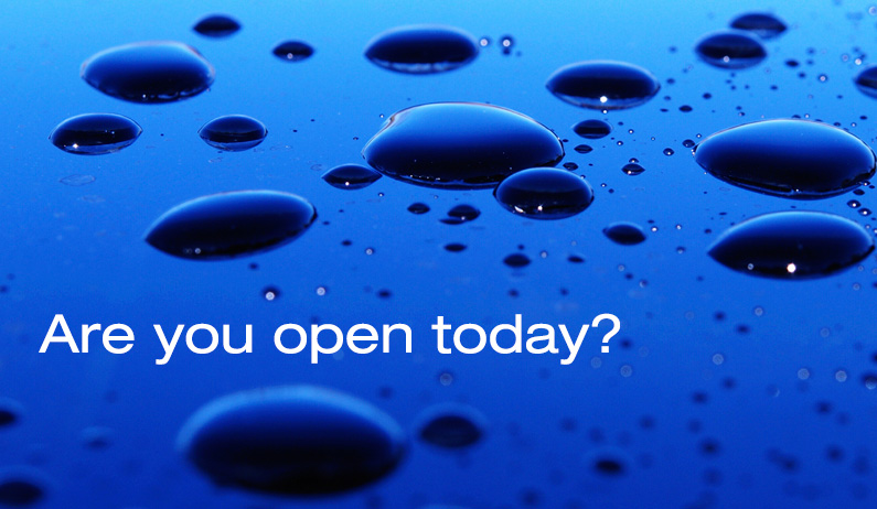 It’s been raining, are you open?